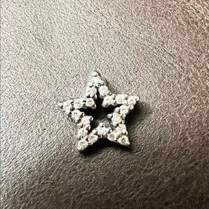 NEW Roberto Coin star diamond pendant 18k white gold tiny treasures